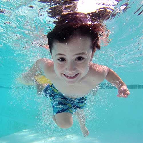 baby in pool